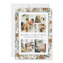 クリスマスエレガントの水彩植物の葉