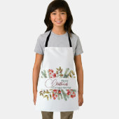 クリスマスエレガントの水彩 エプロン (インサイチュ)