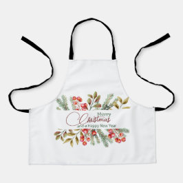 クリスマスエレガントの水彩 エプロン