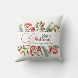 クリスマスエレガントの水彩 クッション