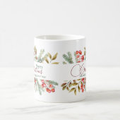 クリスマスエレガントの水彩 コーヒーマグカップ (中央)