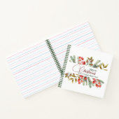 クリスマスエレガントの水彩 ノートブック (内部)