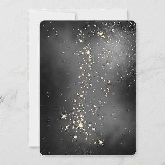 クリスマスエレガントの玉が輝くパーティー 招待状 (裏面)