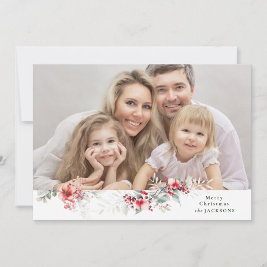 クリスマスエレガントの紅葉の写真 シーズンカード (正面)