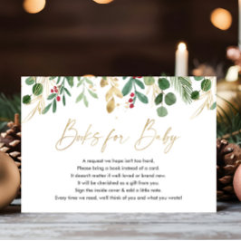 クリスマスエレガントの紅葉の本ベビー エンクロージャーカード