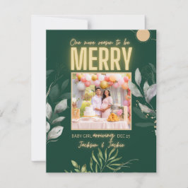 クリスマスエレガントの緑の妊娠の発表 シーズンカード