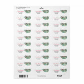 クリスマスエレガントの緑 ラベル (フルシート)