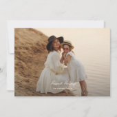 クリスマスエレガントの豊富な写真台本 シーズンカード (正面)