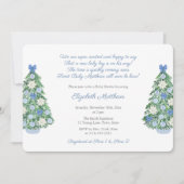 クリスマスエレガントの陳腐な詩の少年の赤ちゃんシャワー 招待状 (正面)