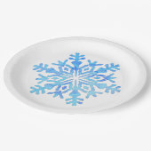 クリスマスエレガントの雪 ペーパープレート (アングル)