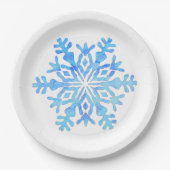クリスマスエレガントの雪 ペーパープレート (正面)