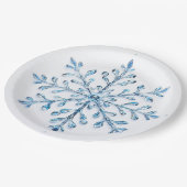 クリスマスエレガントの雪 ペーパープレート (アングル)