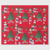 クリスマスエレガントイラストレーション ラッピングペーパー (フラット)