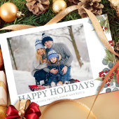 クリスマスエレガントウィンターホリーベリー1枚の写真 シーズンカード