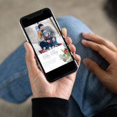 クリスマスエレガントウィンターホリーベリー2写真 シーズンカード