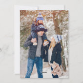 クリスマスエレガントウィンターホリーベリー2写真 シーズンカード (裏面)