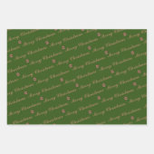 クリスマスエレガントカスタムロゴはこちら会社のギフト ラッピングペーパーシート (正面3)