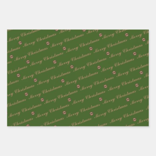 クリスマスエレガントカスタムロゴはこちら会社のギフト ラッピングペーパーシート (正面3)