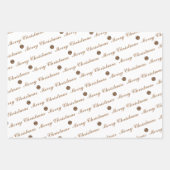 クリスマスエレガントカスタムロゴはこちら会社のギフト ラッピングペーパーシート (正面2)