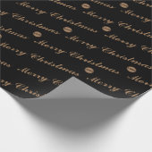 クリスマスエレガントカスタムロゴはこちら会社 ラッピングペーパー (角)