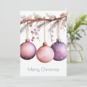 クリスマスエレガントグリーティングホリデーカード 招待状 (スタンド正面)