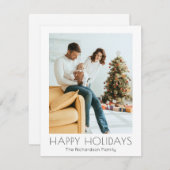 クリスマスエレガントシック写真ホリデーカード シーズンカード (正面/裏面)