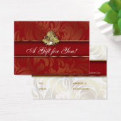 クリスマスエレガントジュエリーロゴギフトカードレッド金ゴールド2 (デスク)