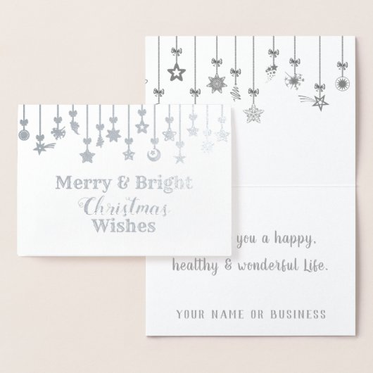 クリスマスエレガントスターオーナメント 箔カード (ディスプレー)