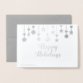 クリスマスエレガントスターオーナメント 箔カード (裏面封筒付き)