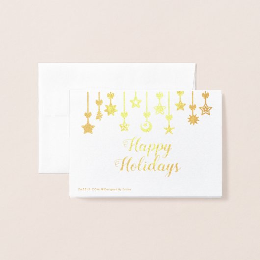 クリスマスエレガントスターオーナメント 箔カード (裏面封筒付き)