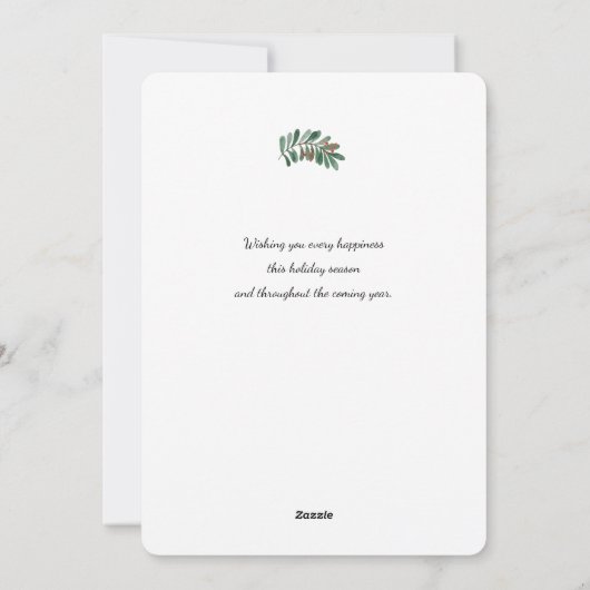 クリスマスエレガントタイポグラフィ3枚の写真 シーズンカード (裏面)