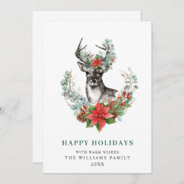 クリスマスエレガントディアポインセチア挨拶 シーズンカード