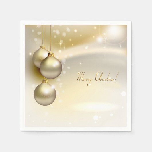 クリスマスエレガントディナーナプキンズ スタンダードカクテルナプキン (正面)