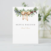 クリスマスエレガントデコールブライダルシャワー招待状 招待状 (スタンド正面)