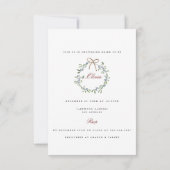 クリスマスエレガントデコールブライダルシャワー招待状 招待状 (裏面)