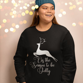 クリスマスエレガントトナカイがこの季節に入るすてき スウェットシャツ