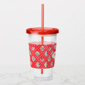 クリスマスエレガントパターン アクリルタンブラー (右)