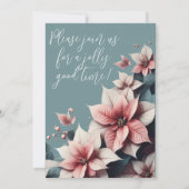 クリスマスエレガントパーティの招待状カード 招待状 (裏面)