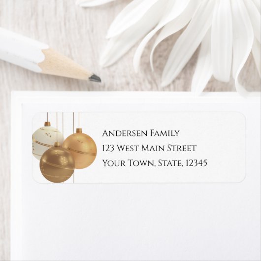 クリスマスエレガントパーティの招待状 ラベル (インサイチュ)