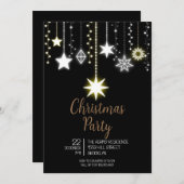クリスマスエレガントパーティの招待状 招待状 (正面/裏面)