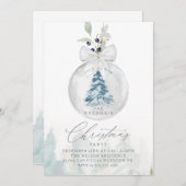 クリスマスエレガントパーティの招待状 招待状 (正面/裏面)