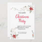 クリスマスエレガントパーティの招待状 招待状 (正面/裏面)