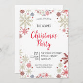 クリスマスエレガントパーティの招待状 招待状 (正面/裏面)