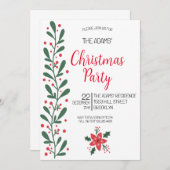 クリスマスエレガントパーティの招待状 招待状 (正面/裏面)