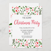 クリスマスエレガントパーティの招待状 招待状 (正面/裏面)