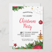 クリスマスエレガントパーティの招待状 招待状 (正面)