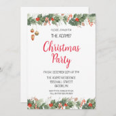 クリスマスエレガントパーティの招待状 招待状 (正面/裏面)