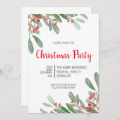 クリスマスエレガントパーティの招待状 招待状 (正面/裏面)