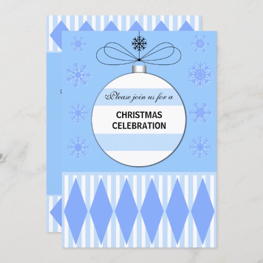 クリスマスエレガントパーティー 招待状 (正面/裏面)