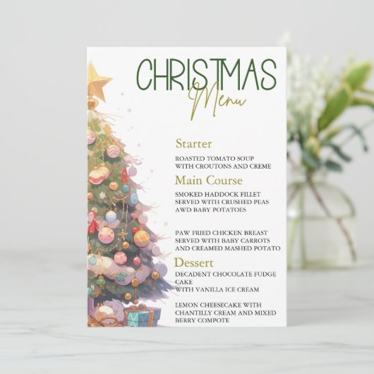 クリスマスエレガントパーティー 招待状 (スタンド正面)